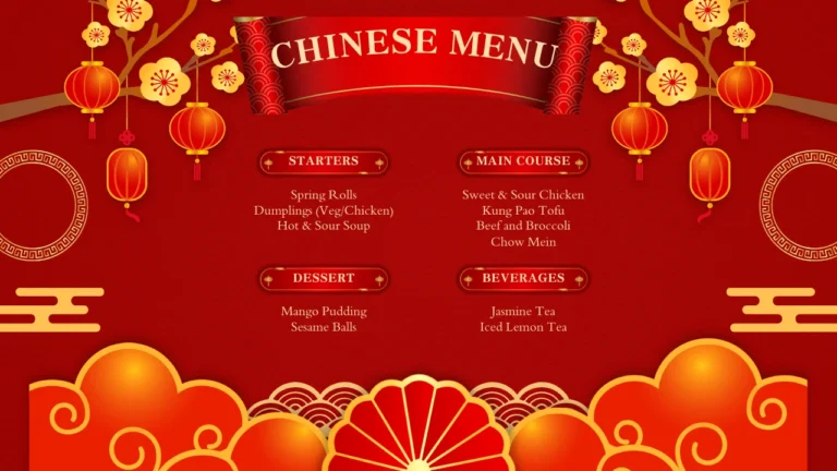 Chinese Menu
