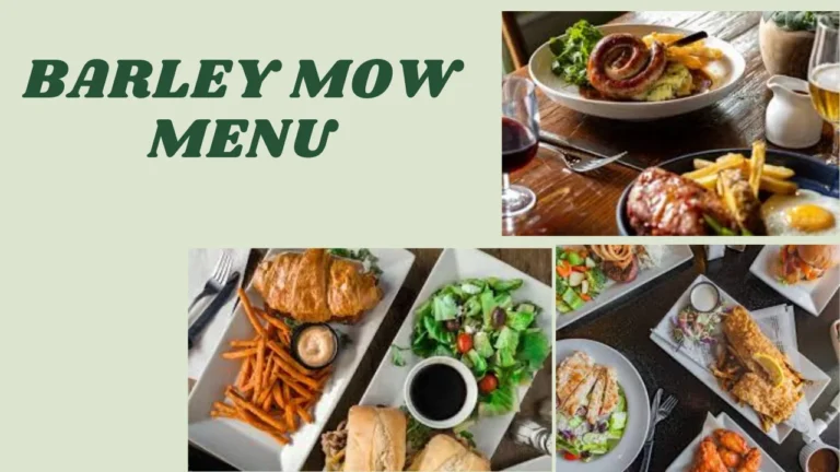 Barley Mow Menu