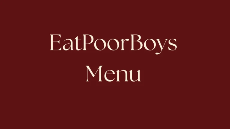 EatPoorBoys Menu