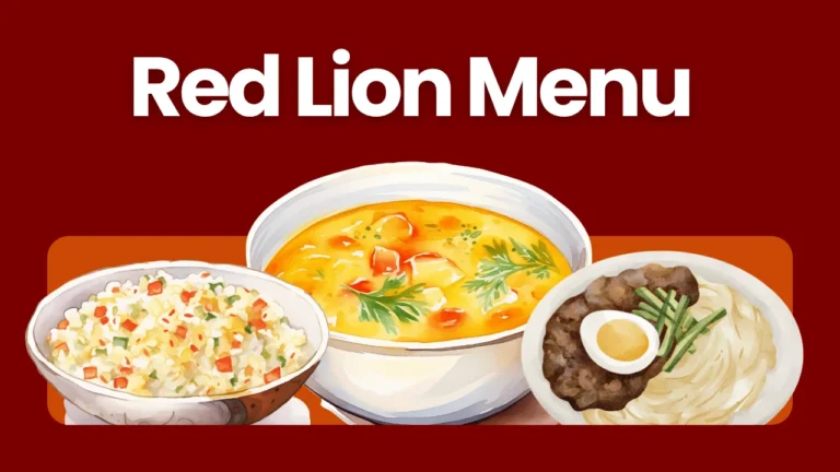 Red Lion Menu