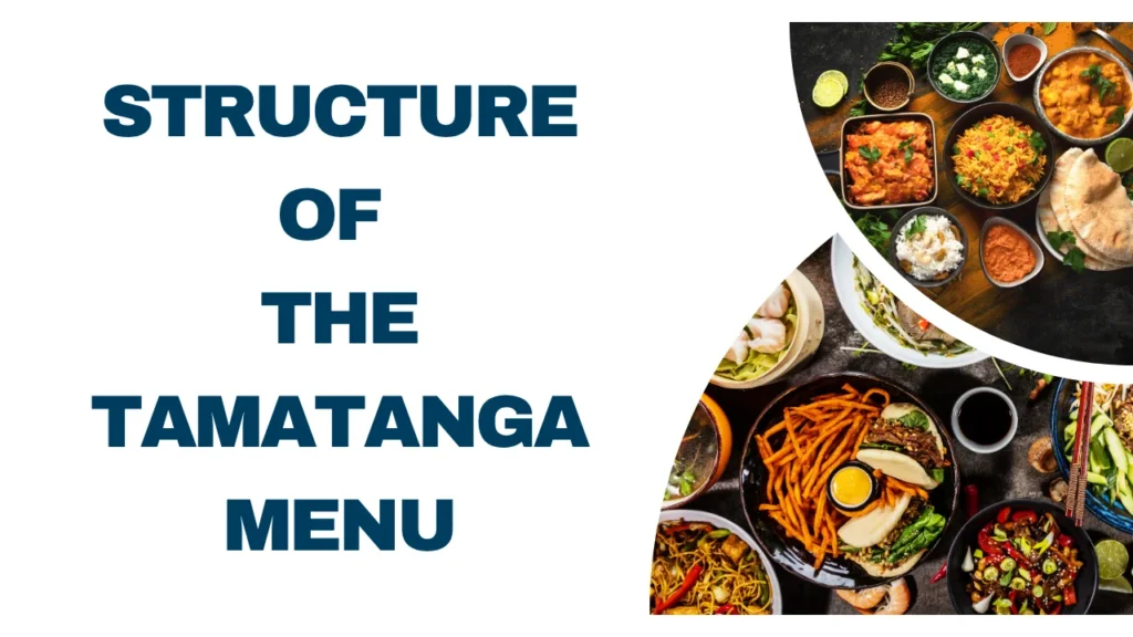 Structure of the Tamatanga Menu