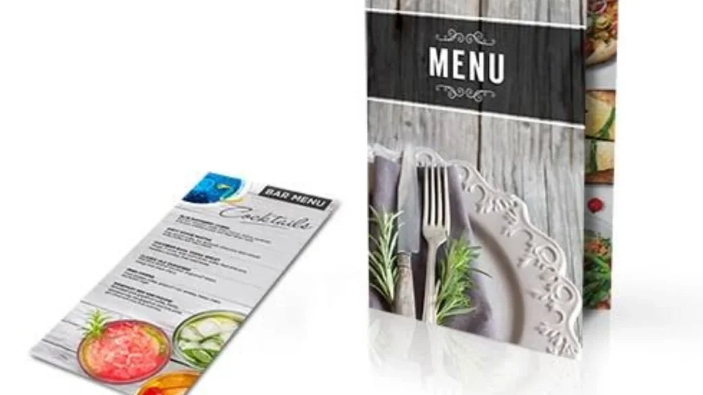 Types of Menu Printing