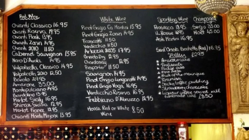 What Is on the Sambuca Menu?